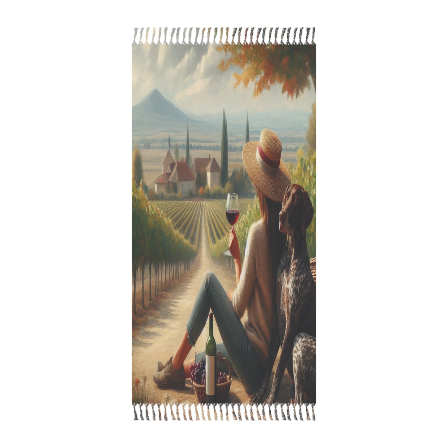 Experience the Charm of our GSP and the French Countryside with Our Elegant Picnic Boho Beach Cloth