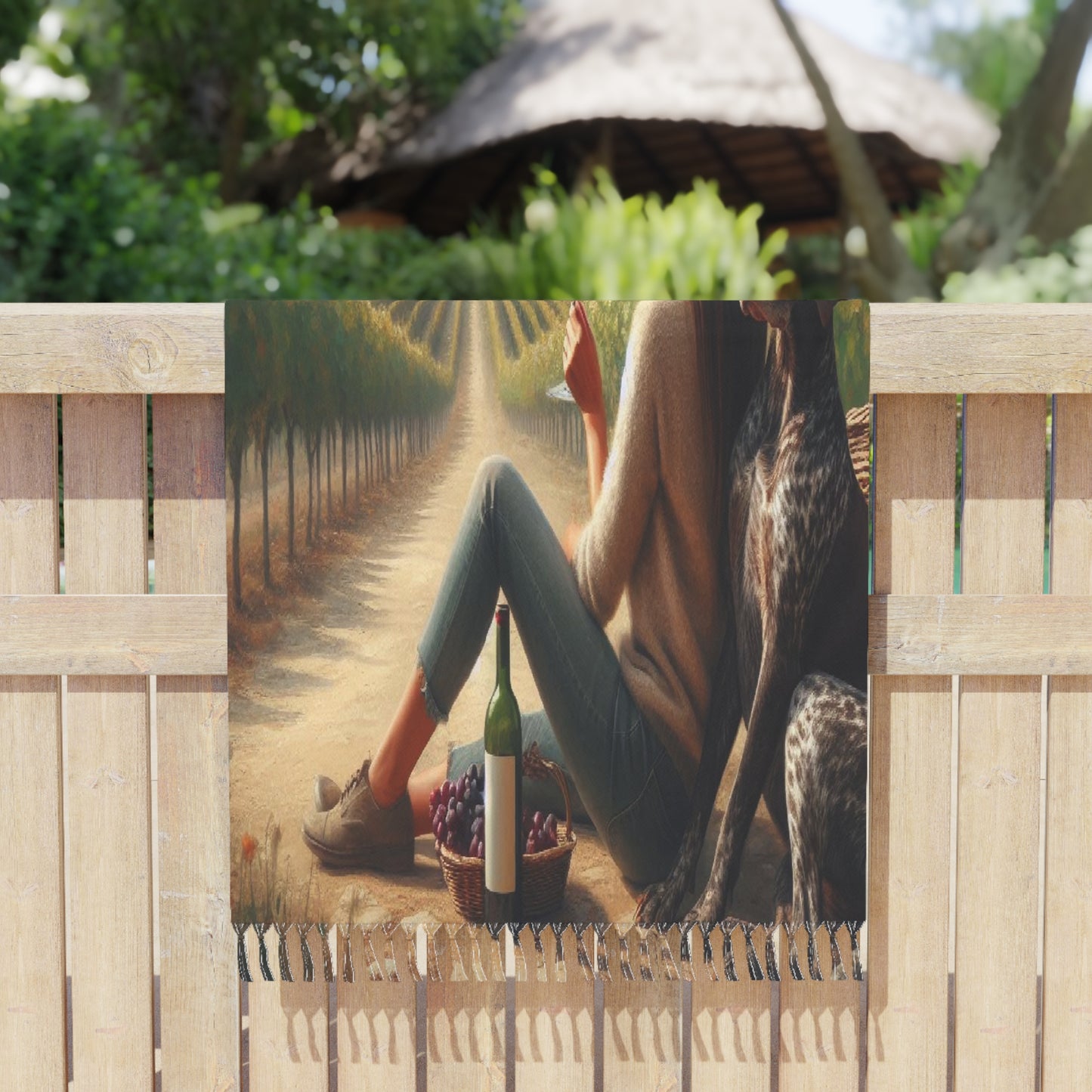 Experience the Charm of our GSP and the French Countryside with Our Elegant Picnic Boho Beach Cloth