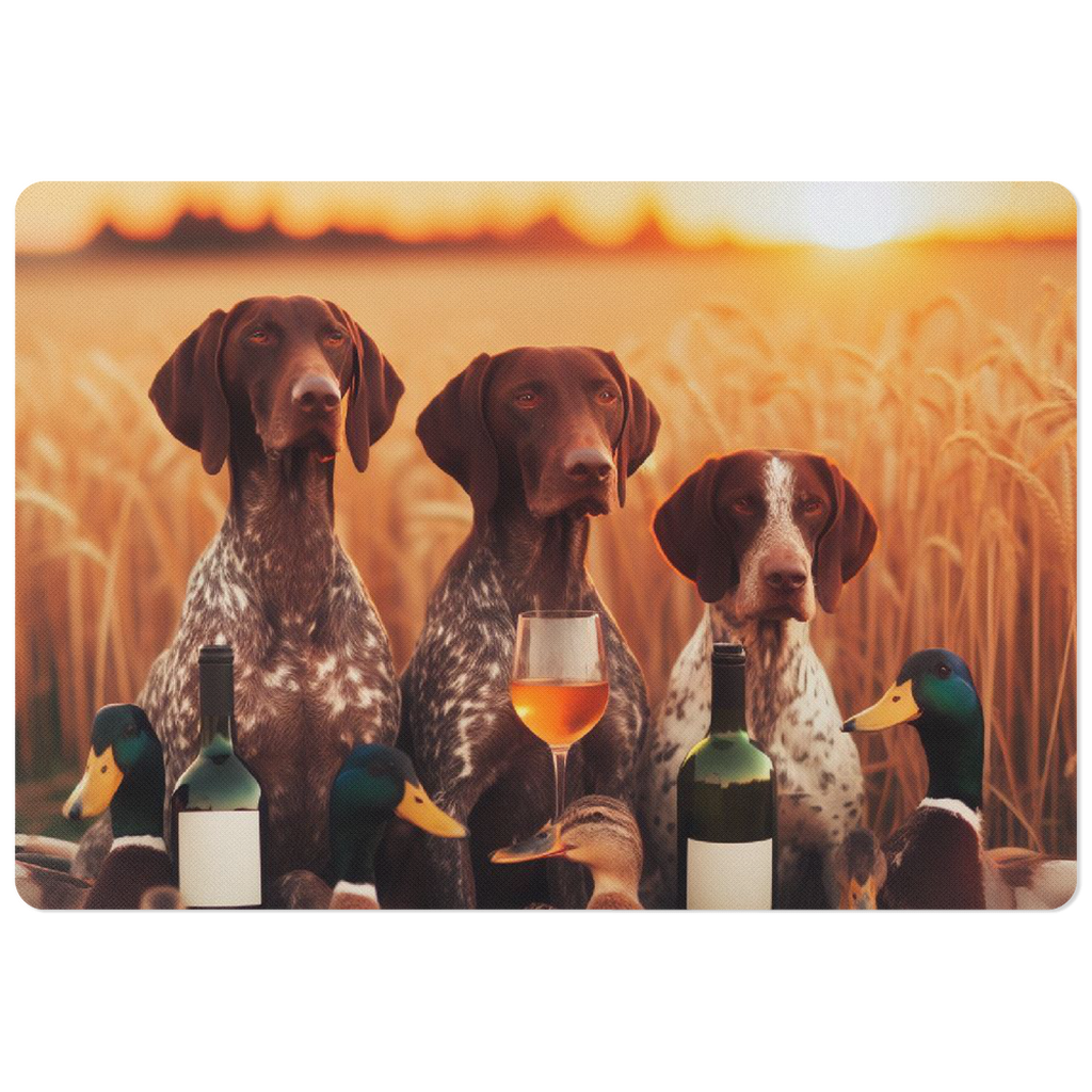 Pet Placemat - Ah, behold the pinnacle of canine sophistication: the German Shorthaired Pointer pet placemat