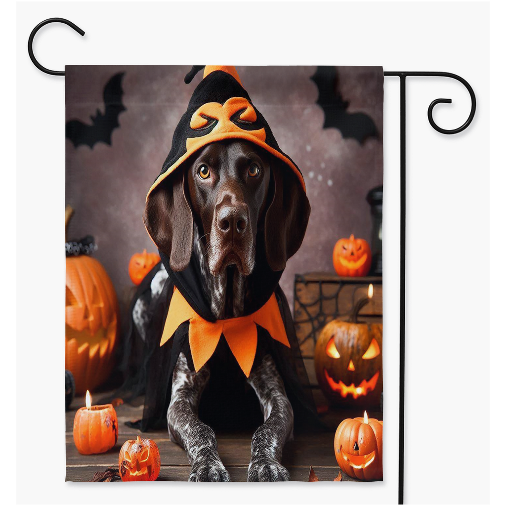 Yard Flag- Halloween with Pumpkin GSP