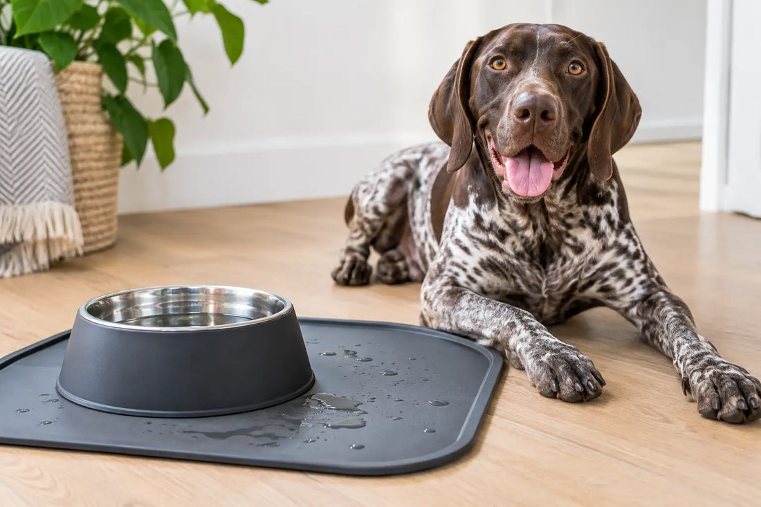 Clean Dog Placemats for GSPs Who Make a Splash