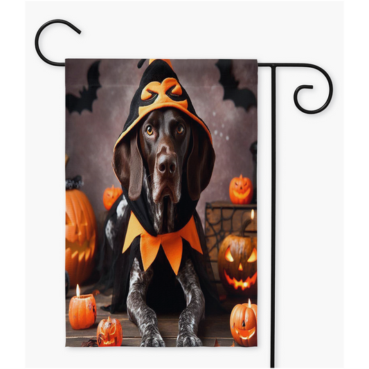 Yard Flag- Halloween with Pumpkin GSP