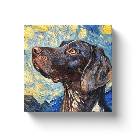 Canvas Wraps - Van Gogh Meets GSP: Timeless Artistry with a Canine Twist! 🎨🐾